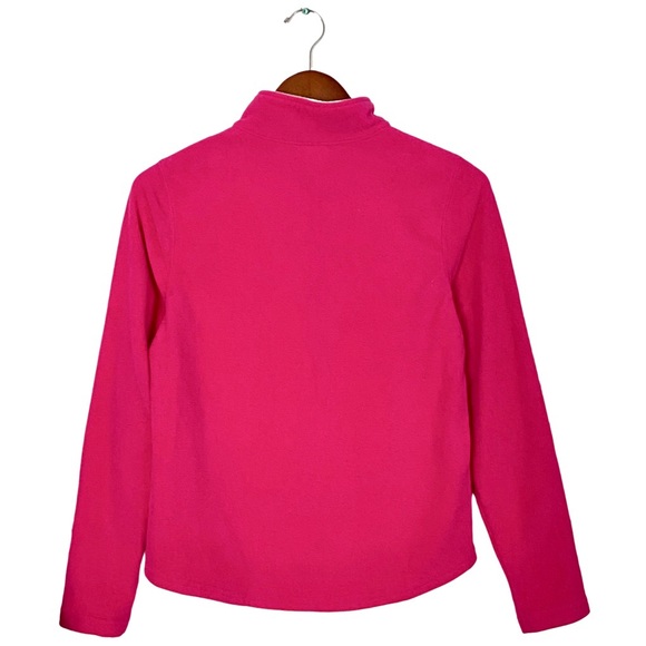 Danskin Now Quarter Zip Performance Fleece Hot Pink Magenta LS Pullover M (8-10) - Picture 8 of 13